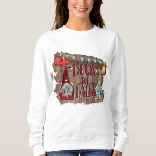 Deck the Halls Gnomes and Baubles Sweatshirt