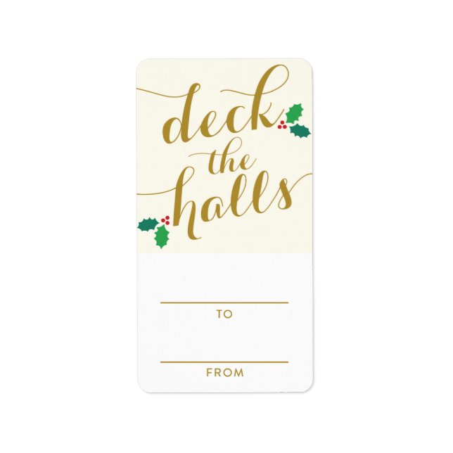 DECK THE HALLS | HOLIDAY GIFT TAGS (Front)