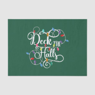 deck the halls holiday lights Christmas Tissue Paper