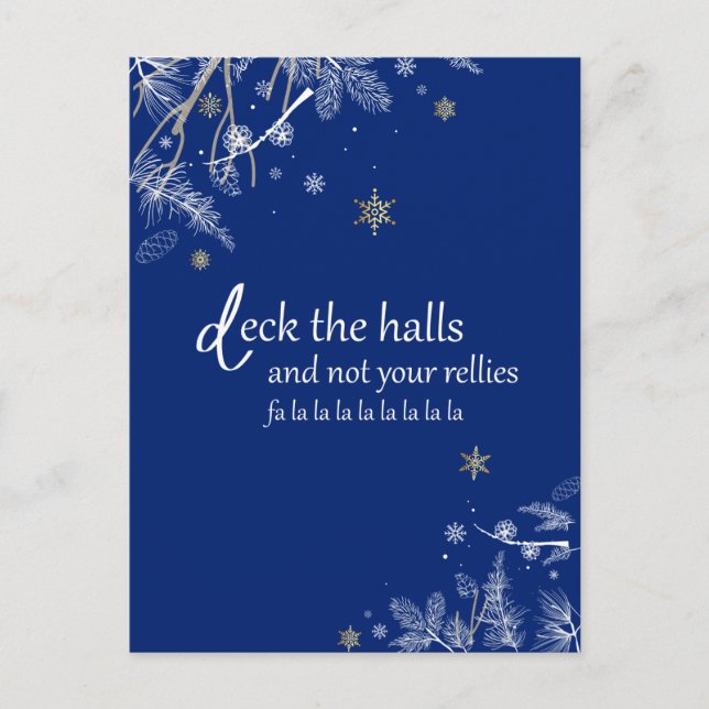 Deck the Halls Holiday Postcard (Front)