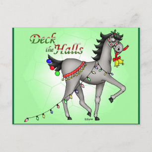 Deck the Halls Holiday Postcard