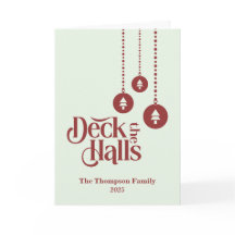 "Deck The Halls" Light Green Christmas