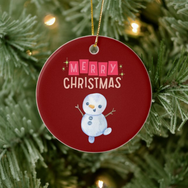 Deck the Halls: Merry Christmas Cheer" Ceramic Tree Decoration (Tree)