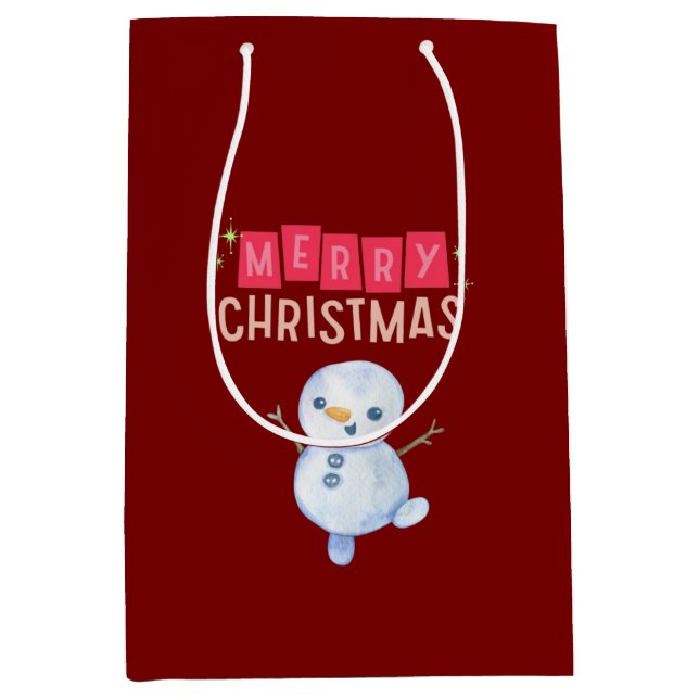 Deck the Halls: Merry Christmas Cheer" Medium Gift Bag (Front)