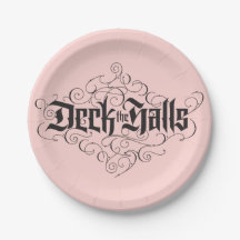 Deck the Halls Modern Christmas Blush Pink Black