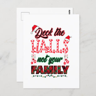 Deck The Halls Not Your Family Postcard