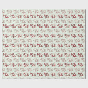 Deck the Halls pale green Wrapping Paper