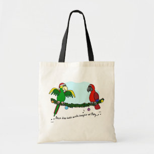 Deck the Halls Parrot Tote Bag