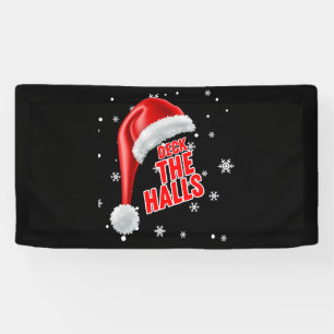 Deck The Halls Snow Collection 1.6x3 Vinyl Banner