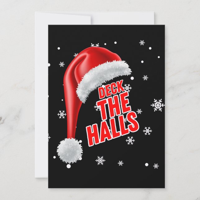 Deck The Halls Snow Collection Invitation (Front)