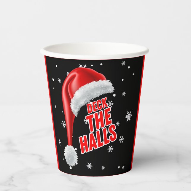 Deck The Halls Snow Collection Paper Cups (Front)