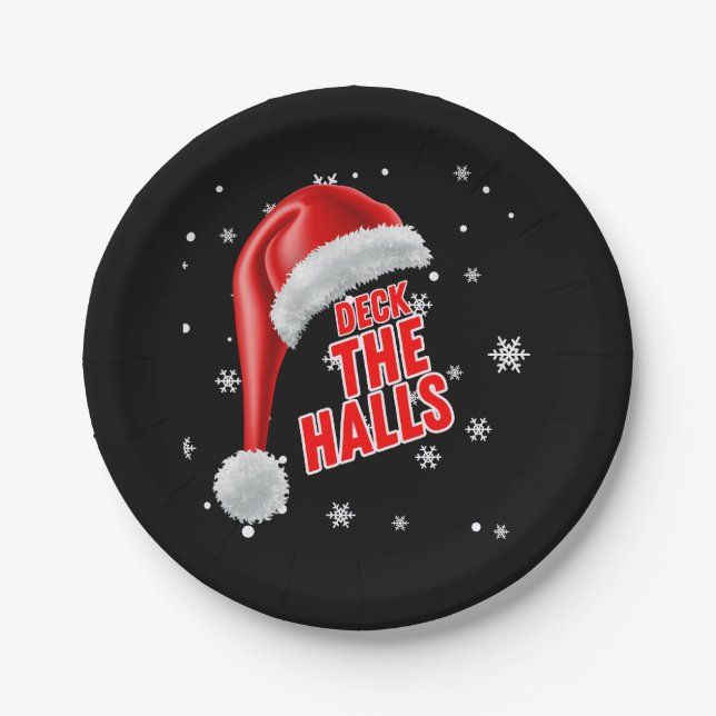 Deck The Halls Snow Collection Paper Plates (Front)
