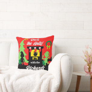 Deck The Halls Throw Pillow