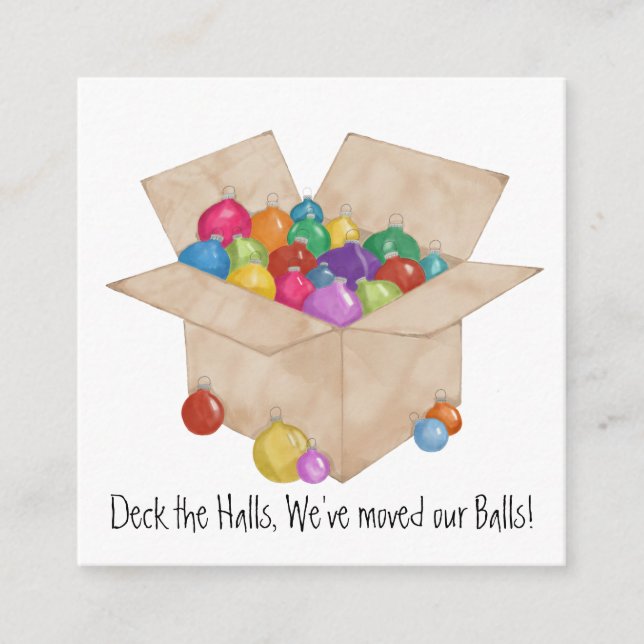 Deck the halls, we've moved our balls! enclosure c card (Front)