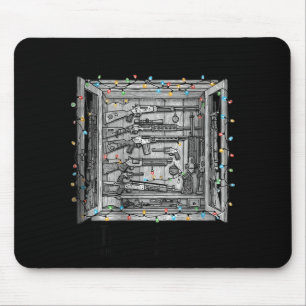 Deck The Halls With Guns & Ammo (on Back) Mouse Pad