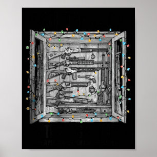 Deck The Halls With Guns &amp; Ammo (on Back)  Poster