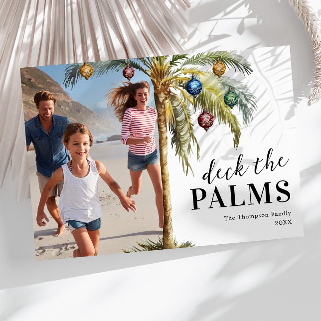 Deck the Palms Beach Christmas Holiday Card (Creator Uploaded)