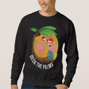 Deck the Palms Flamingo Christmas Sweatshirt