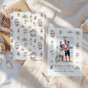 Deck the Palms Fun Tropical Christmas Photo Holiday Card
