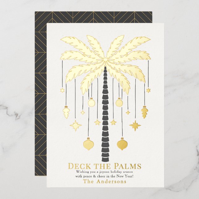 Deck the Palms Golden Palm Tree Christmas (Front/Back)