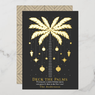 Deck the Palms Golden Palm Tree Christmas