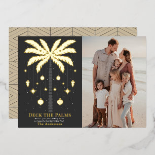 Deck the Palms Golden Palm Tree Christmas Photo