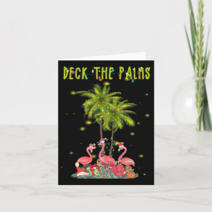 Deck The Palms Hawaiian Christmas Lights Palm Flam Card