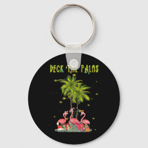 Deck The Palms Hawaiian Christmas Lights Palm Flam Key Ring