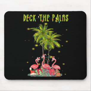 Deck The Palms Hawaiian Christmas Lights Palm Flam Mouse Pad
