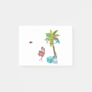Deck The Palms Tropical Christmas Flamingo Xmas Pa Post-it Notes