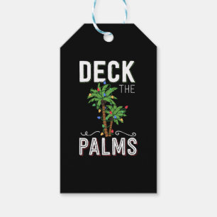Deck The Palms Tropical Hawaii Christmas Palm Gift Tags