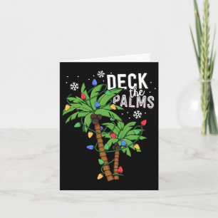 Deck The Palms Tropical Hawaii Christmas Palm Tree Card