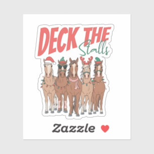 Deck the Stalls Funny Christmas Horse Lovers
