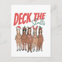 Deck the Stalls Funny Christmas Horse Lovers