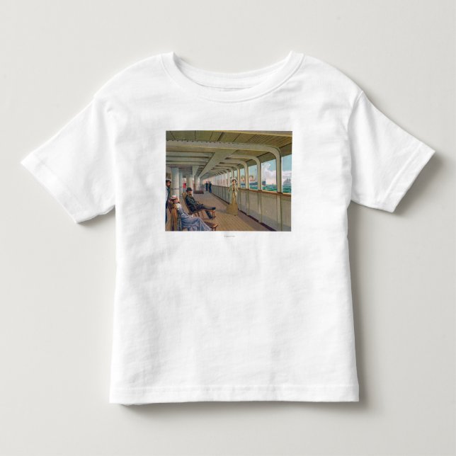 Deck View of the Patricia, Hamburg-America Line Toddler T-Shirt (Front)