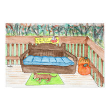Deck with Dog-Welcome to the Island