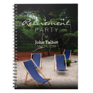 Deckchairs Personalised Retirement Guest Book