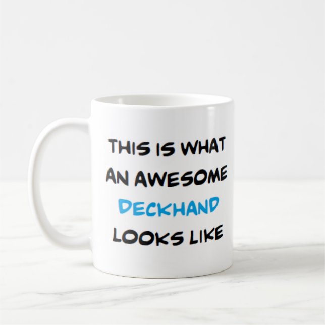 deckhand, awesome coffee mug (Left)