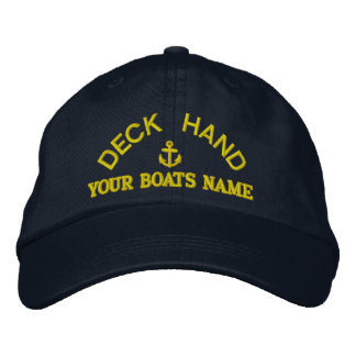 Deckhand yacht crew custom embroidered hat