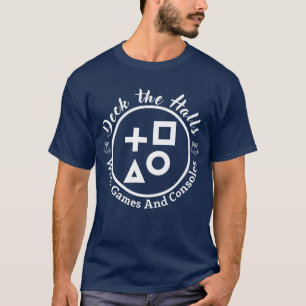Deckhe Halls with Games and Consoles gift T-Shirt