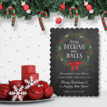 Decking New Halls | Chalkboard Holiday Moving Card<br><div class="desc">Send a Christmas message and let your loved ones know you have moved this holiday time. The design is easy to personalise with your own wording and your family and friends will be thrilled when they receive these fabulous change of address holiday cards.</div>