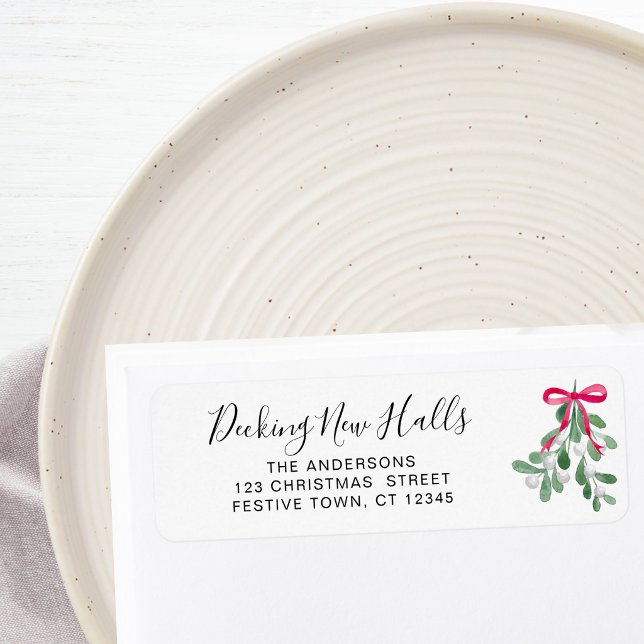 Decking New Halls Mistletoe Return Address  (Creator Uploaded)
