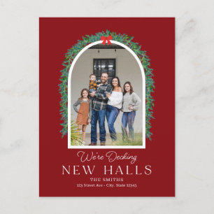Decking New Halls Moving Announcement Postcard