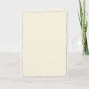 Deckle Edge Folded Paper Elegant Wedding Invitation