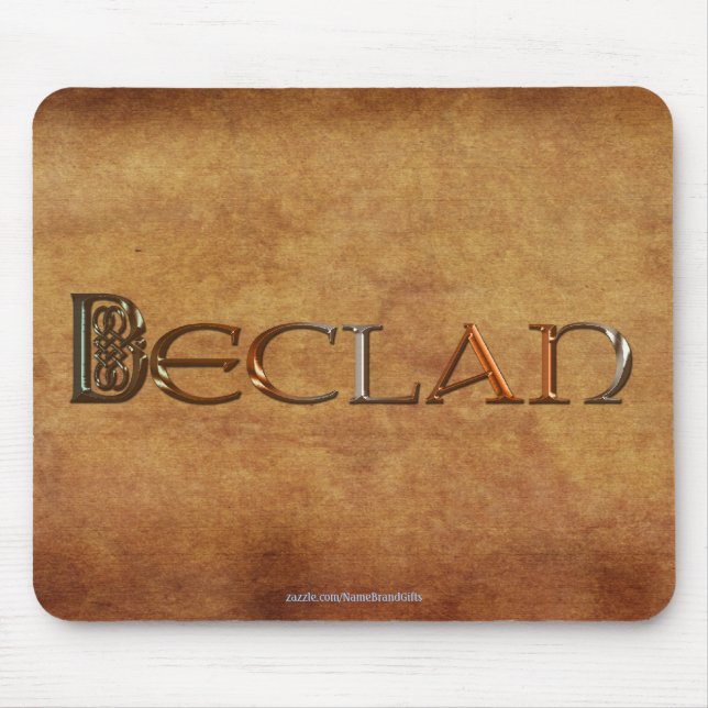 DECLAN Name-Branded Personalised Gift Mousepad (Front)