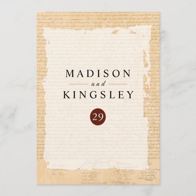 Declaration of Independence 📜 1776 Parchment  Programme (Front)