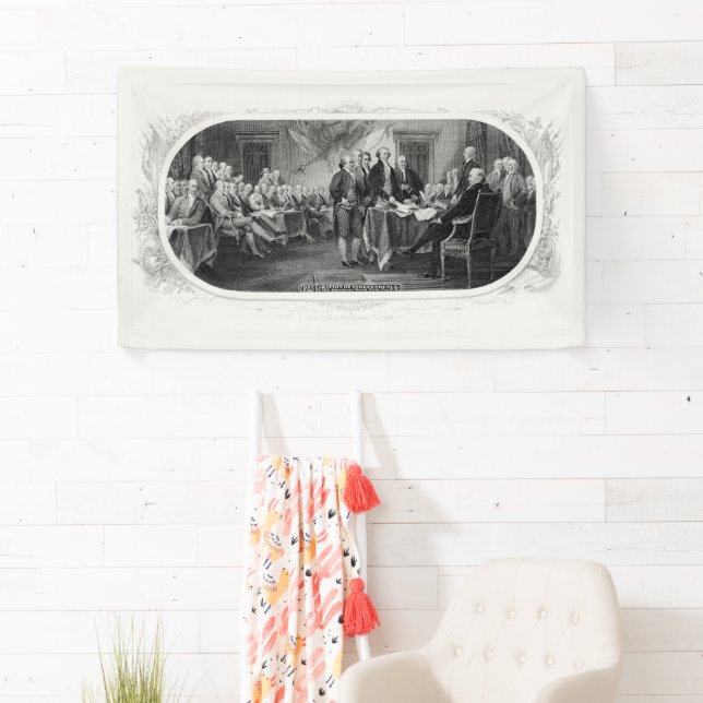 Declaration of Independence: $2 Bill, Etching Banner (Insitu)