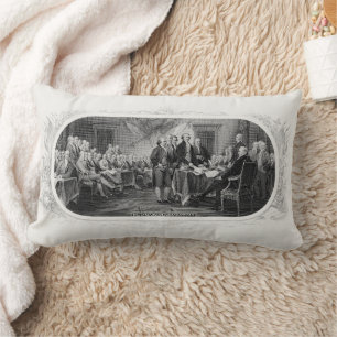 Declaration of Independence: $2 Bill, Etching Lumbar Cushion