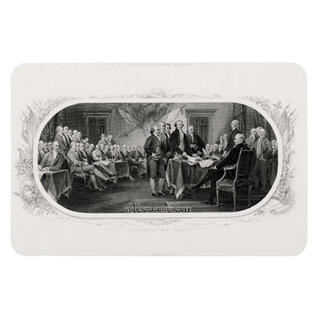 Declaration of Independence: $2 Bill, Etching Magnet (Horizontal)