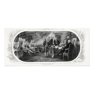 Declaration of Independence: $2 Bill, Etching Rack Card